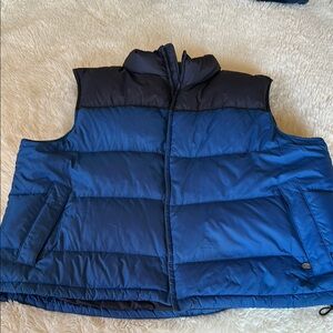 Blue and Black Puffer Vest
